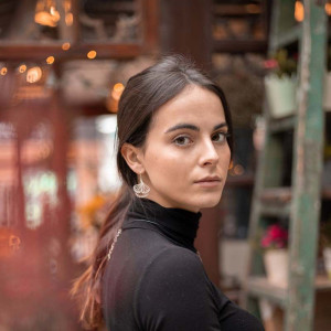 Kolczyki Ginko Biloba małe srebrne