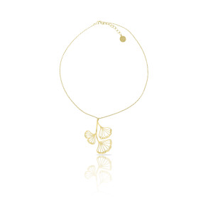 Naszyjnik krótki Ginko Biloba złoty