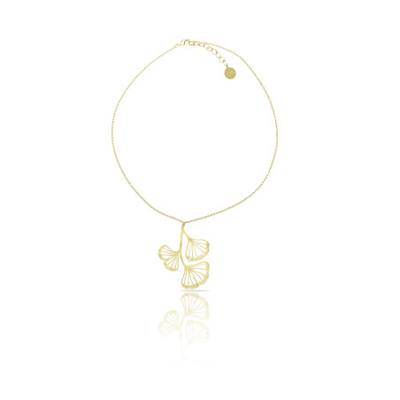 Naszyjnik krótki Ginko Biloba złoty
