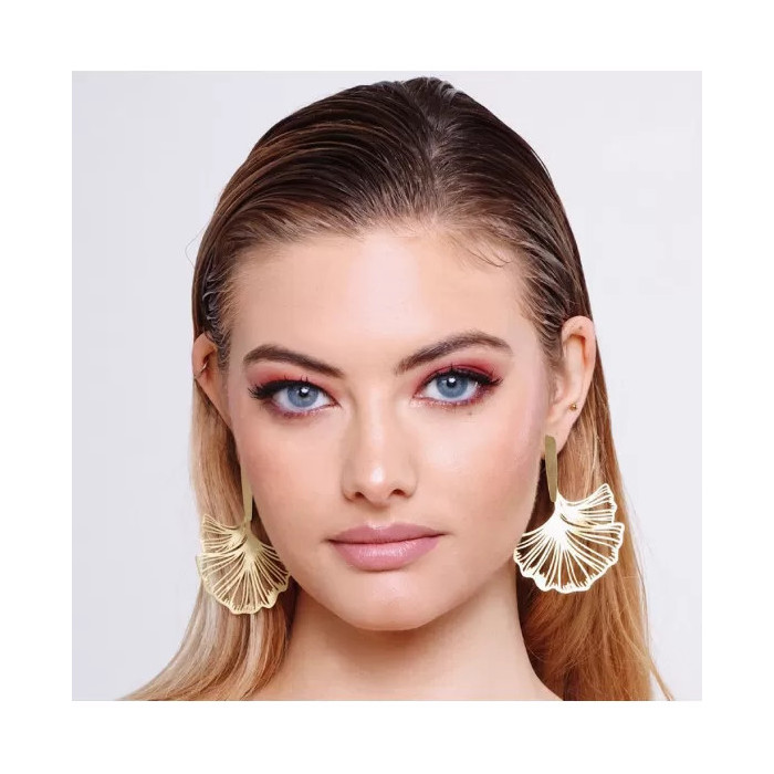 SOL DE ORO Kolczyki Ginko XL srebrne od RAS