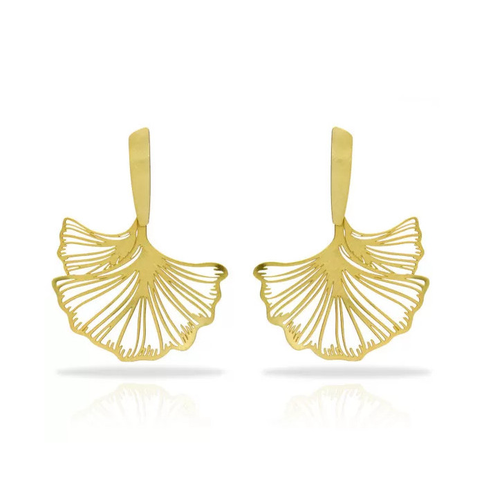 SOL DE ORO Kolczyki Ginko XL złote od RAS