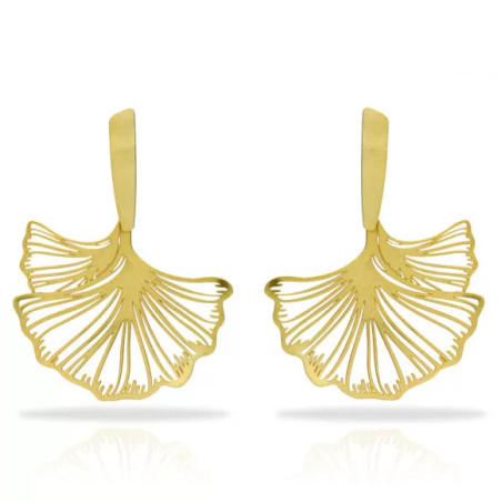 SOL DE ORO Kolczyki Ginko XL złote od RAS