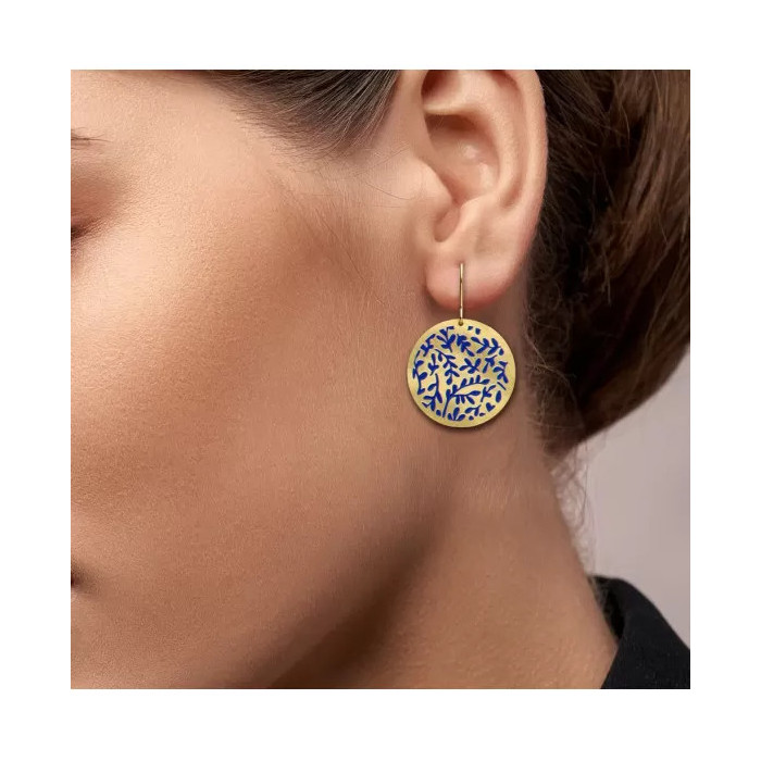 SOL DE ORO Kolczyki Porcelana Azul od RAS