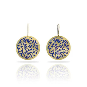 SOL DE ORO Kolczyki Porcelana Azul od RAS