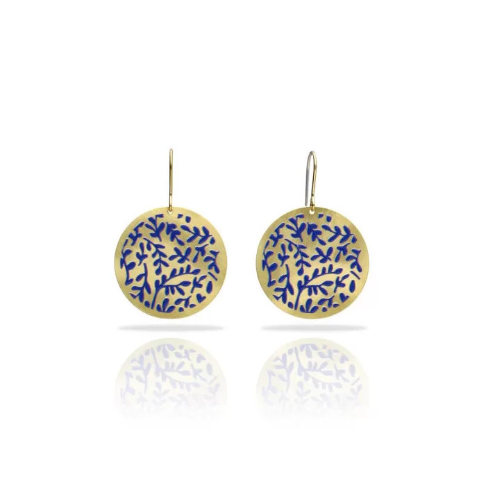 SOL DE ORO Kolczyki Porcelana Azul od RAS