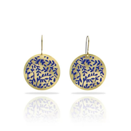 SOL DE ORO Kolczyki Porcelana Azul od RAS