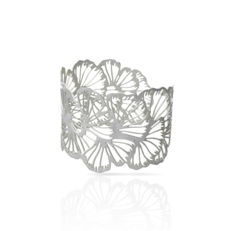 Bransoleta Ginko Biloba srebrna