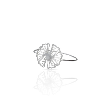 Bransoletka zapinana Ginko Biloba srebrna