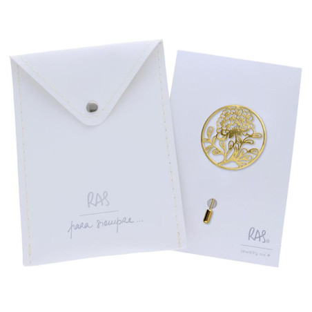 Broszka Porcelana Flor złota