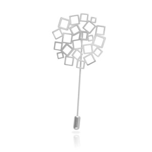 Broszka Cuadrado srebrna