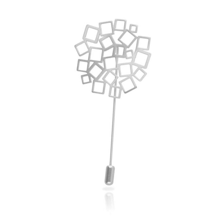 Broszka Cuadrado srebrna