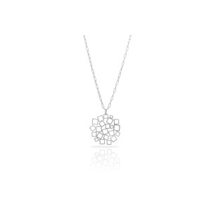 Naszyjnik krótki Cuadrado srebrny