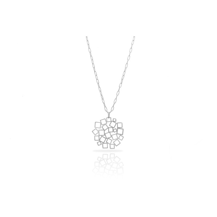 Naszyjnik krótki Cuadrado srebrny