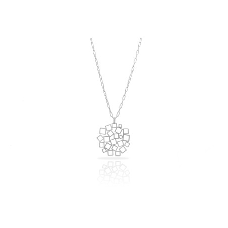 Naszyjnik krótki Cuadrado srebrny