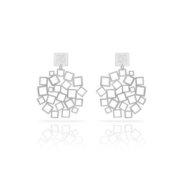 Kolczyki Cuadrado srebrne